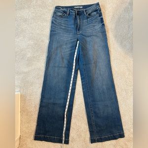 Lands end wide leg high rise jeans. Size 12, 34” inseam